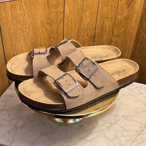 Woodstock Men's Tan Slider- Sandal Size 11 M
